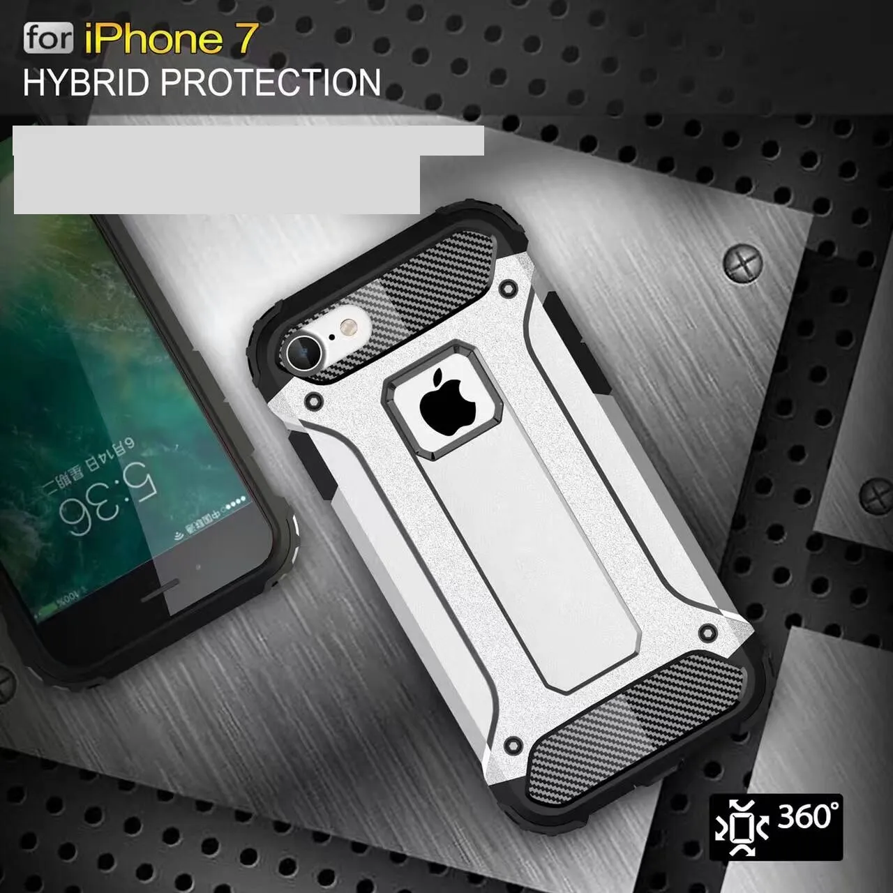 Coque antichoc Armor Hybrid Defender TPU + PC POUR IPhone X XR XS XS MAX 5 7 6 8 plus Galaxy S5 S6 S6 S6 S6 S8 S8 PLUS / 