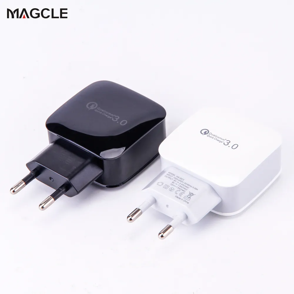 18W USB-Reiseladegerät mit Qualcomm Quick Charge 3.0 Schnellladegerät für Samsung Xiaomi für iPhone 7 6S Schwarz/Weiß