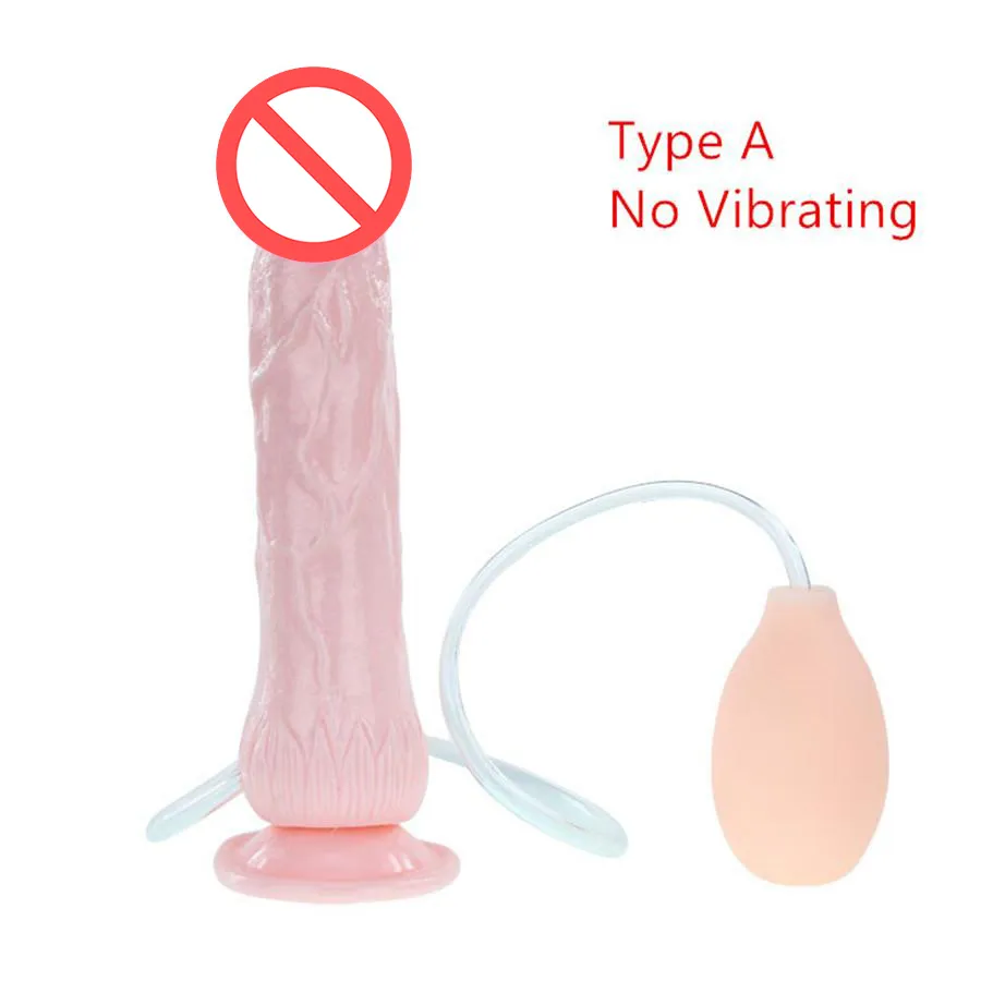 Baile 40185mm Big Vibring Ejaculating Dildo Sug Cup Squirting Dildos Penis Ejakulerande sexleksaker för Woman9425596