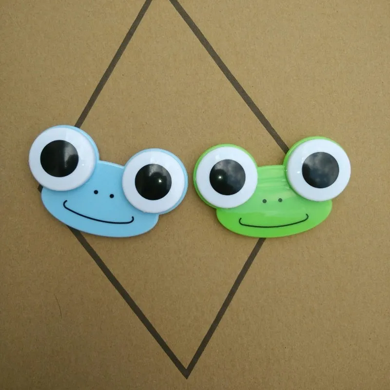 3D Cartoon Big Eye Acuvue Contacts Yellow Box & Case Owl And Frog ...