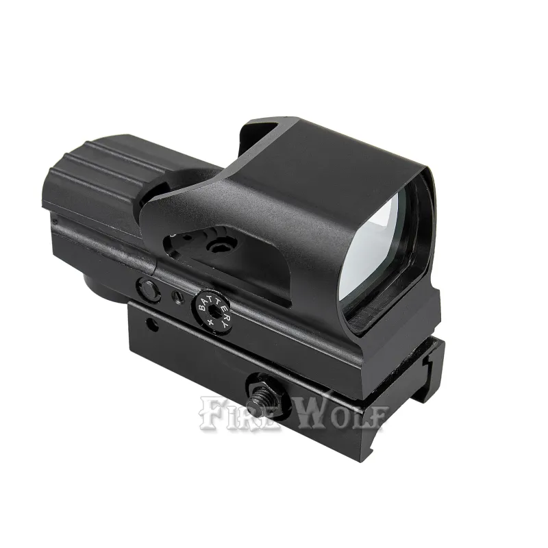 FIRE WOLF QD Quick Green Red Dot Sight Tactical Metal Holographic 4 Reticle Hunting Sight for 20mm Rail Picatinny Rail Scope