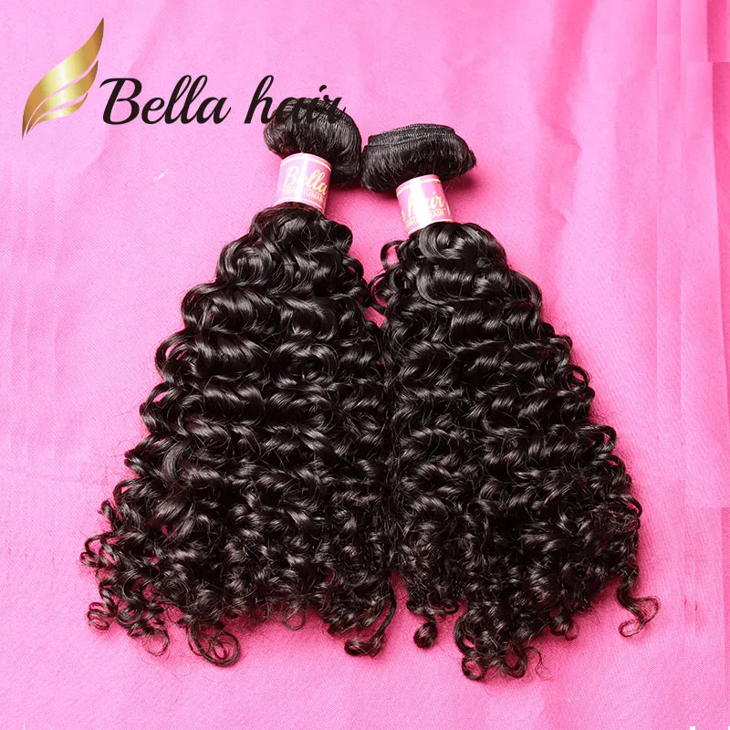 11A Virgin Hair Bundle Brazilian Indian Peruvian Unprocessed Human Hair Weave Curly Wave Natural Color Can be dyed to 613 Bel2667164