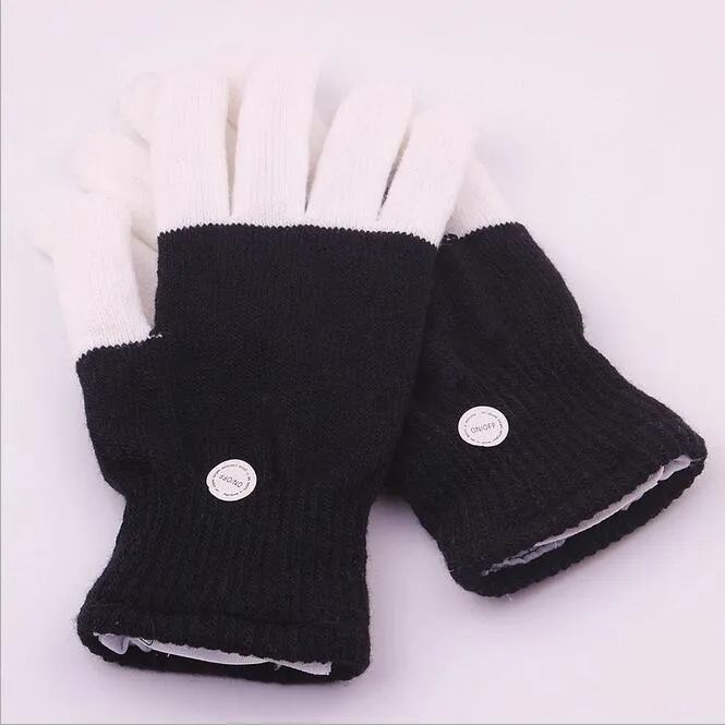 LED Finger Lighting Flashing Glow Mittens LED Gloves Rave Light Rave Light Light Up Glove Festive Event Party Supplies Luminous Gloves