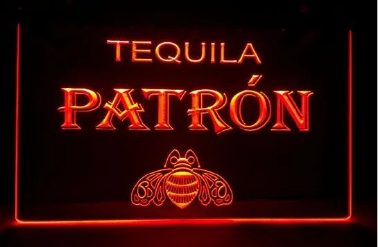 b132 Tequila Patron ölbar pubklubb 3d skyltar led neonljusskylt heminredning hantverk