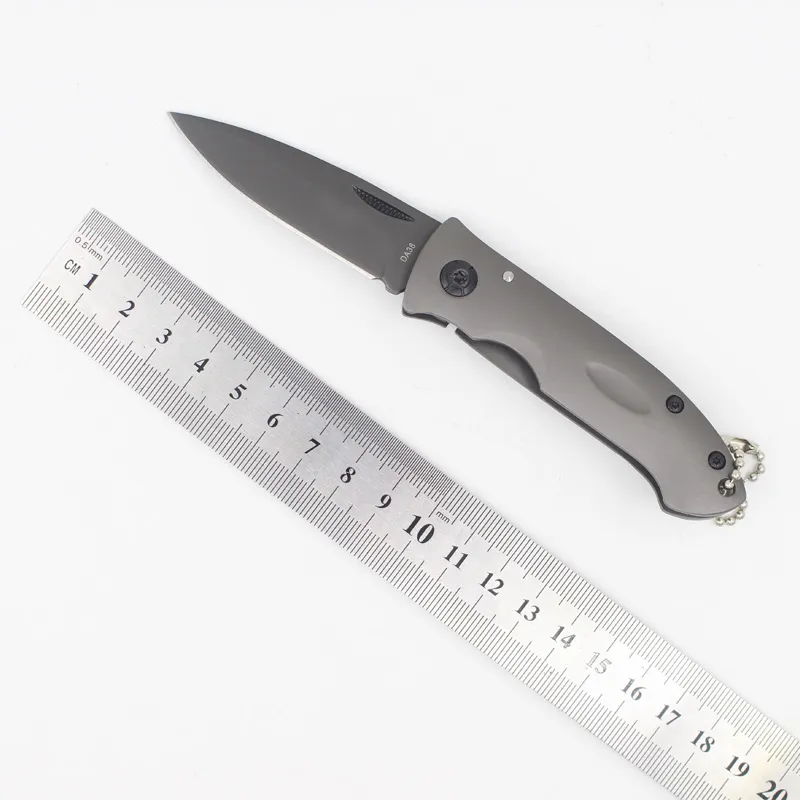 Butterfly Da38 Keychain Folding Kniv 440c 57hrc Titan Drop Point Blade Utomhus Survival Gear med Retail Box