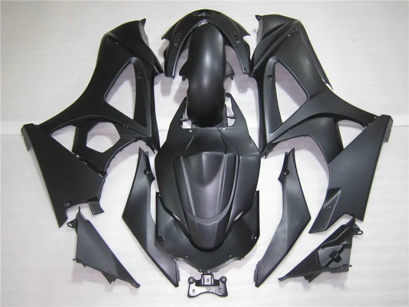 Injektionsgjutning Fairings för Suzuki GSXR1000 2005 2006 Matt Black Motorcykel Fairing Kit GSXR1000 05 06 OT61