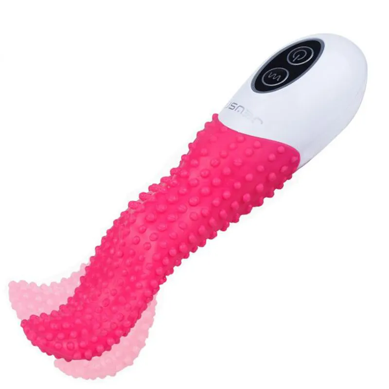 Wholesale 20 Speed Crazy Tongue Sex toy Thrusting Vibrator USB Recharge Vibrador Oral Sex Toys For Women Clitoris Stimulator Licking Toy