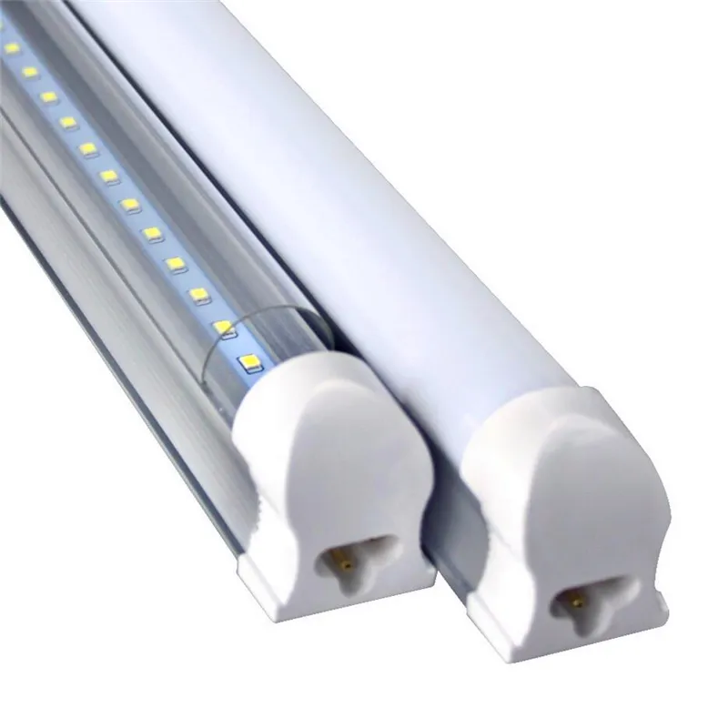 T8 Integrerad 4FT Dimmable LED-rör 22W 1,2m Tube Lights SMD2835 2400LM AC85-265V Varm vit / kall vit grossist 25st +