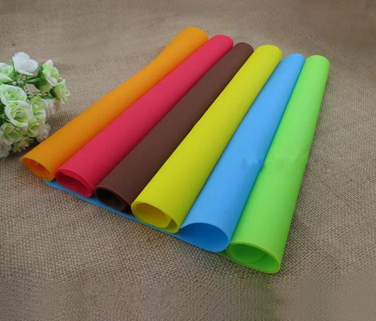 Wholesale- 40x30cm Silicone Mats Baking Liner Best Silicone Oven Mat Heat Insulation Pad Bakeware Kid Table Mat Hot Sale TY5