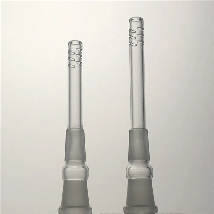Cam 14mm Downstem Beaker Bongs için Çoklu Uzunlukları Aşağı Cam Bong Su Boruları için Yüksek Kaliteli Sigara Aksesuarı Kaynaklanıyor