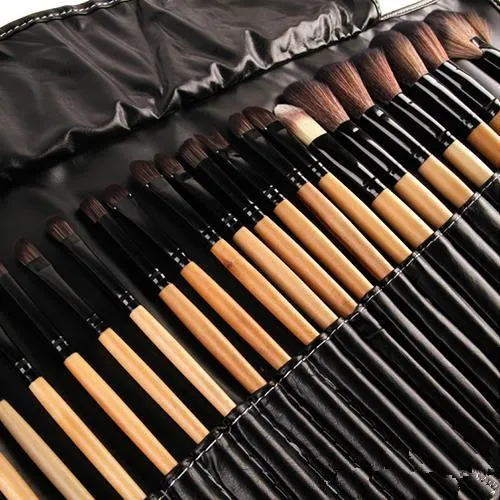 WholeMakeup Borstels 32 Stuks Zachte Nieuwe Professionele Cosmetische Make Up Brush Tool Kit Set 2PME ship4688757