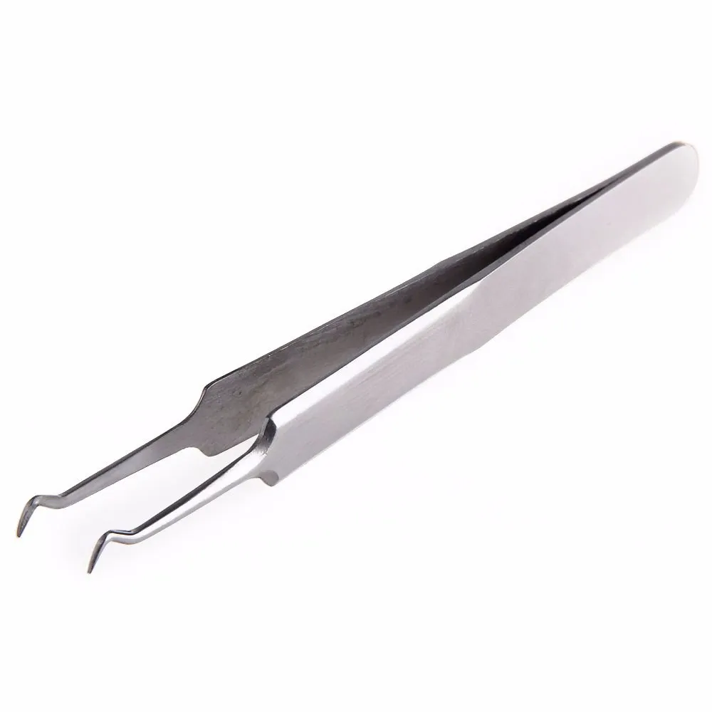 Tweezers en acier inoxydable professionnel Extension de cils acné retrait de tête noire