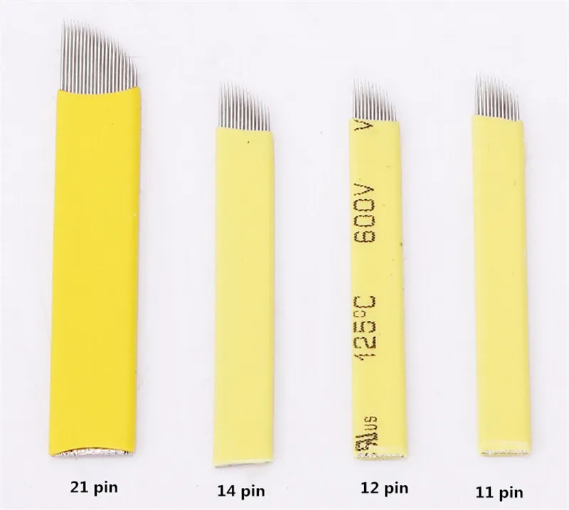 18 Pin U Shape Permanent Makeup Eyebrow Embroidery Blades For 3D ...