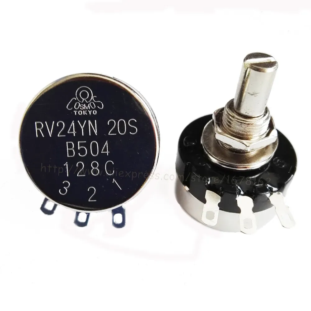 Wholesale- 2pcs/lot RV24YN20S B504 500K ohm adjustable resistance single-ring carbon film potentiometer