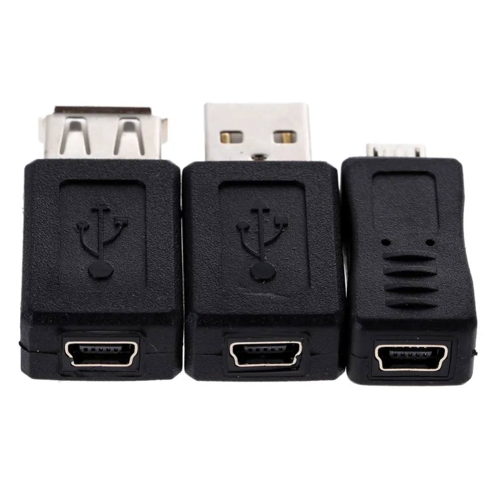 10 유형 USB 2.0 수컷에서 마이크로 USB 여성에서 미니 남성 B M/F V3 V8 어댑터 커넥터 OTG 변환기 커플러 어댑터 확장 5p 5 핀 5 핀