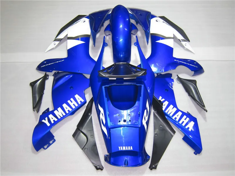 ヤマハYZF R1 2002 2003ブルーホワイトフェアリングセットYZF R1 02 03 OT58のための射出成形オートバイフェアリングキット