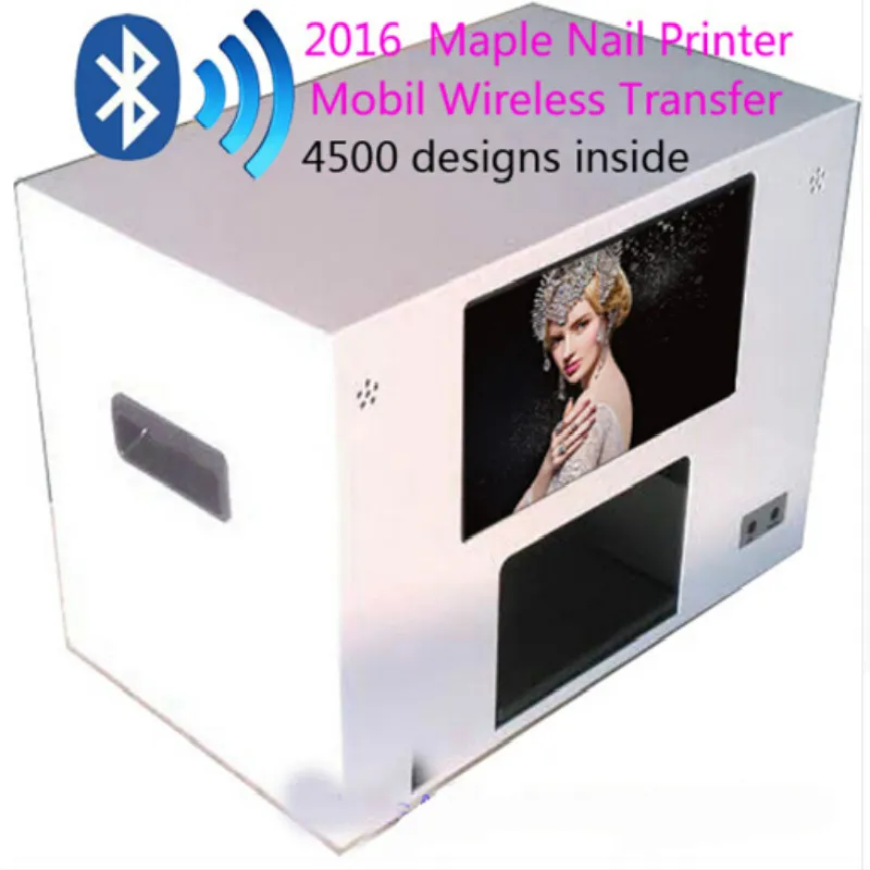 Maple Nail Printer Machine Digital Flower Printer Mobile Wireless Transfer Nail Printer 4500 Design inuti DHL eller EMS