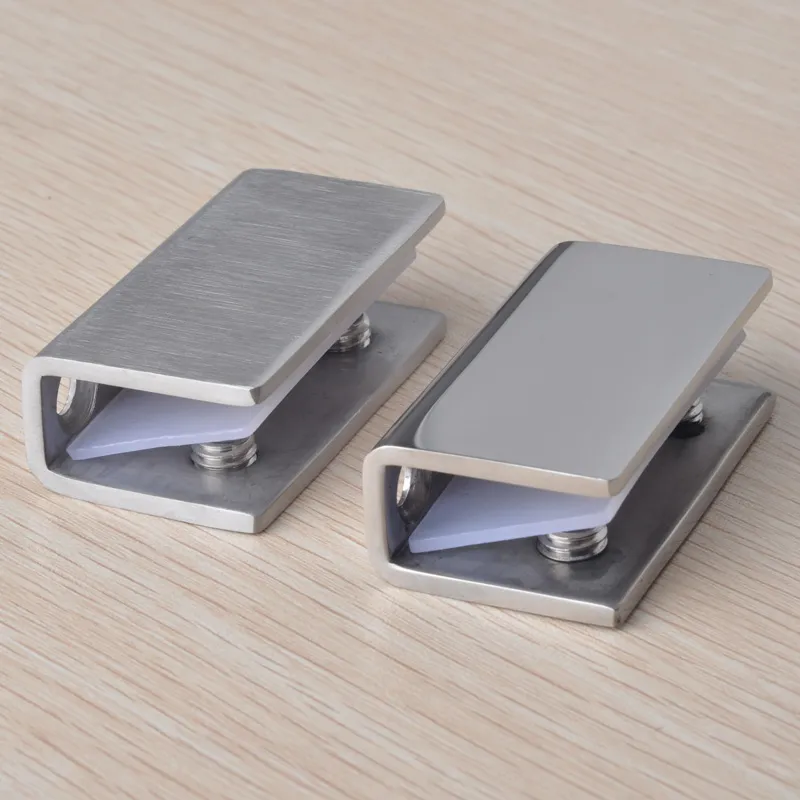 고품질 하드웨어 보조 선반 지원 브래킷 304 스테인리스 스틸 유리 클램프 8-12mm 유리 용 목재 아크릴