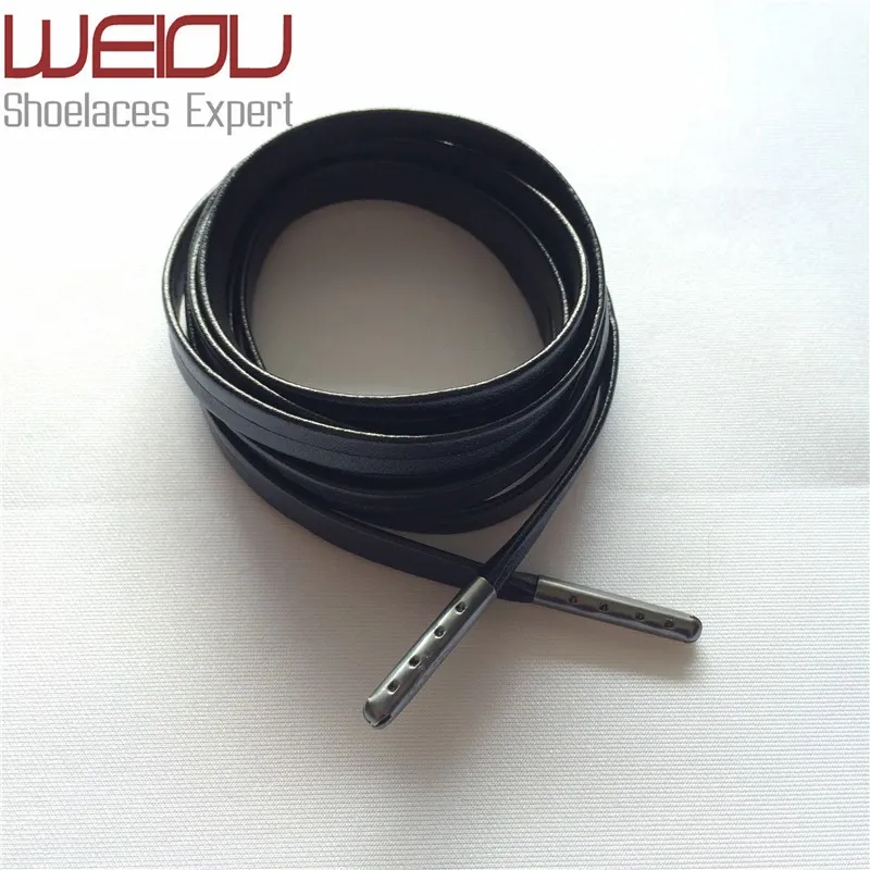 Weiou Luxury Flat Genuine Leather Shoe Laces With Black Metal Tips  Sheepskin Leather Laces For Boots Black Leather Lace1908302 From Npkh,  $14.16