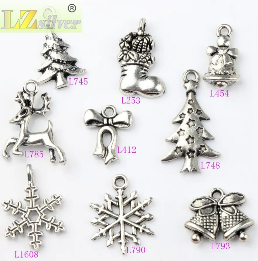Stern-Weihnachtsbaum-Charme-Korn / 17.4x24.2mm tibetanische silberne Anhänger-Art- und Weiseschmucksachen DIY passende Armband-Halsketten-Ohrringe L743