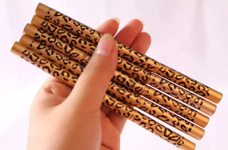 Wholesale-FD483 Fashion Design Waterproof Leopard Brown Eyebrow Pencil With Brush Make Up