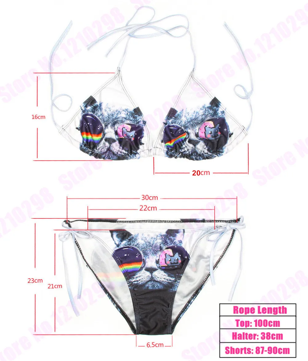 3D Print Skull Bikini Set Colorful Flower Skull Kiss Two Piece Baddräkter