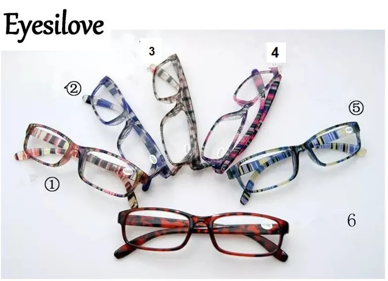 15pcs/много красочные очки для чтения 6 цветов линзы, силы от +1.00 до +4.00 принимаем смешанный заказ