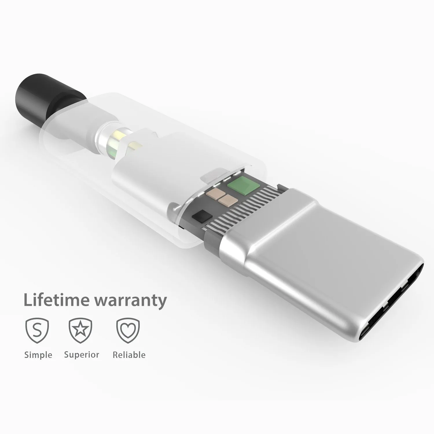 USB-typ C Kabel Nylon flätad sladd Fast Laddare med reversibel kontakt för typ C USB-enheter FCC CP65 CE RoHS