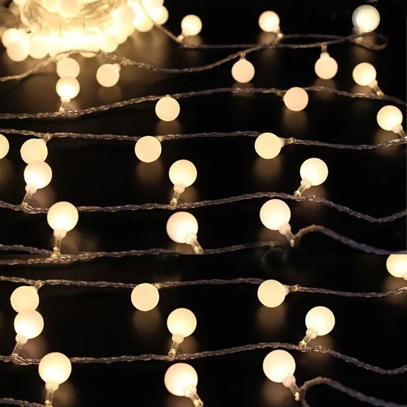 야외 10 미터 100 LED가 연결 가능 축제 글로브 볼 문자열 빛의 요정은 크리스마스 빛 갈 랜드 웨딩 가든 파티 장식을 주도