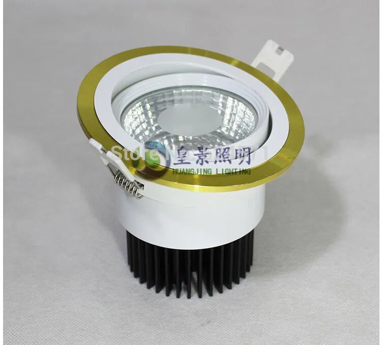 Heet!!! DIMBARE110V / 220V / 230V 9W 15W COB LED Downlights Tiltable Armatuur Verzonken Plafond Down Lights Warm-Cool-Natural White