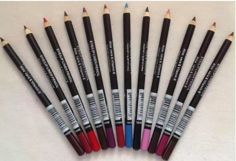 Waterproof Eyeliner Pencil Cosmetics Tolv olika färger Bästsäljande bra försäljning Lägsta makeup Lipliner Pencil