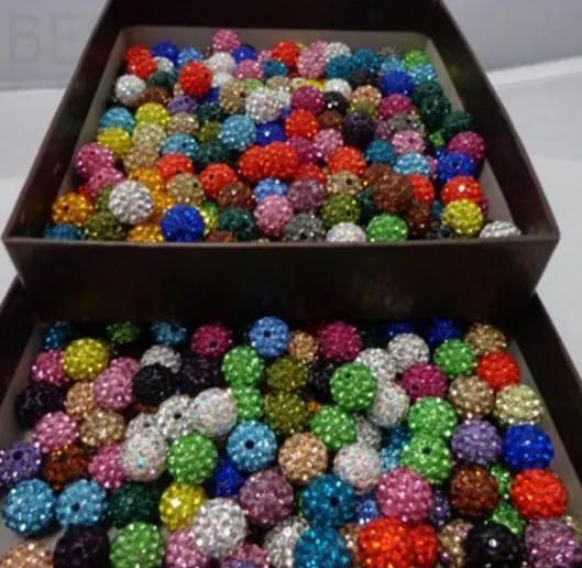 100pcs lot 10mm karışık k252 renkli mikro pave cz disko kristal shamballa boncuk bilezik kolye boncuk boncuklar lotrhinestone diy y257j