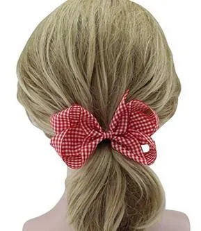 4 стиля доступно! Baby Girls Checkered Hair Bows 3.5 