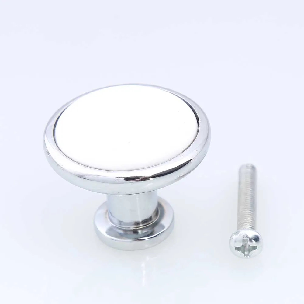 5" modern simple silver white furniture handles ceramic dresser kitchen cabinet door handle chrome drawer knob 128mm 96mm