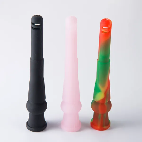 Retail Silicone Down Tubes Röker tillbehör med 135 mm längd silikondownstem för att röka bong glas vattenrör vid herr dabs