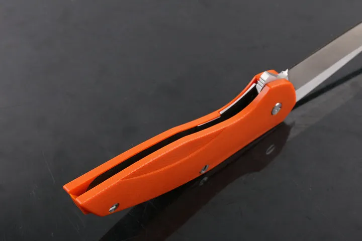 Coltello Flipper 8Cr13Mov Lama satinata G10 Maniglia Coltelli tascabili pieghevoli tattici di sopravvivenza all'aperto EDC