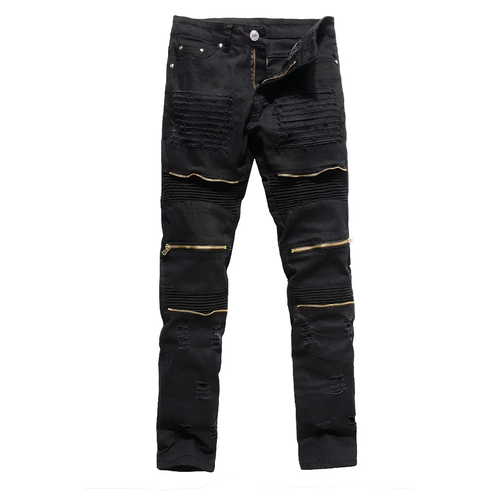 Black and gold biker jeans hotsell