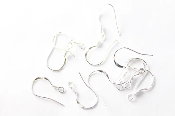 Hot Sale 925 Sterling Silver Earring Bevindingen Fish Hooks Sieraden Diy Ear Haak Fit oorbellen voor sieraden Maken Bulk Bulk Lots2500695