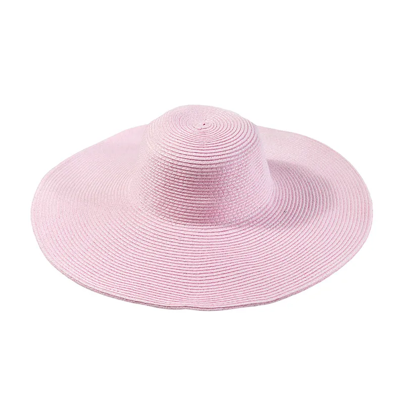 2018 Summer Women beatch straw hats Sun Hat Ladies Wide Brim Straw Hats Outdoor Foldable Beach Panama Hats Church Hat to choose