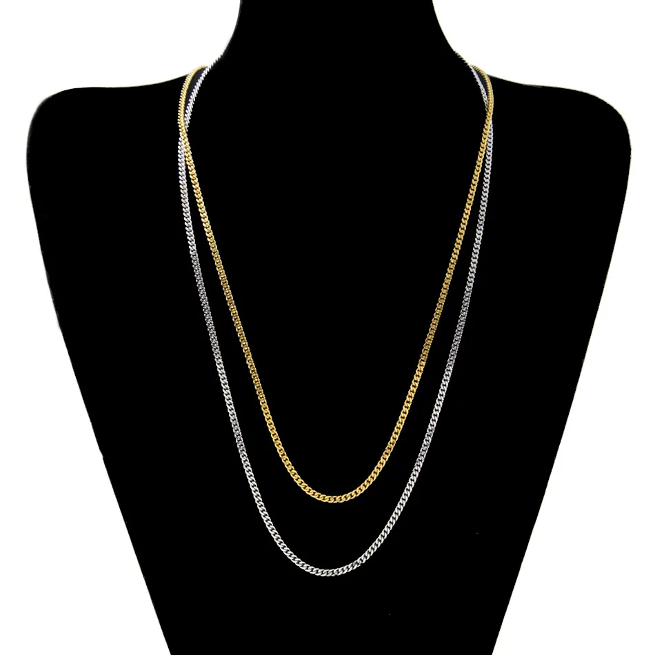 Catena a maglie in argento per uomo - Collana a catena da uomo da 18 - Catena a maglie in acciaio inossidabile pesante, gioielli da uomo in argento spessi - Di Twistedpendant - Italia