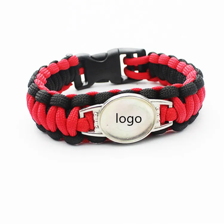 Mix Styles Baseball League Paracord Survival Armbänder Maßgeschneidertes Camping-Sportarmband Maßgeschneidertes Logo-Team-Regenschirm-Armband