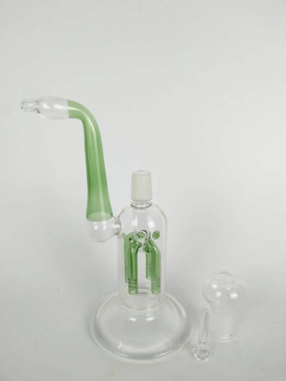 H: 20 cm d: 4,5 cm, taille du joint: bong en verre de 18 mm et tuyau d'eau en verre, plate-forme pétrolière