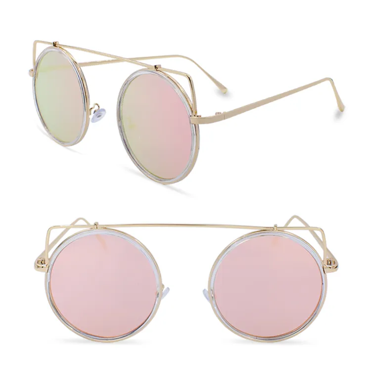 2021 Klasyczne okrągłe okulary Luksusowe Kobiety Marka Designer Powłoka Okulary Słońca UV Lustro Vintage z pudełkiem i skrzynek