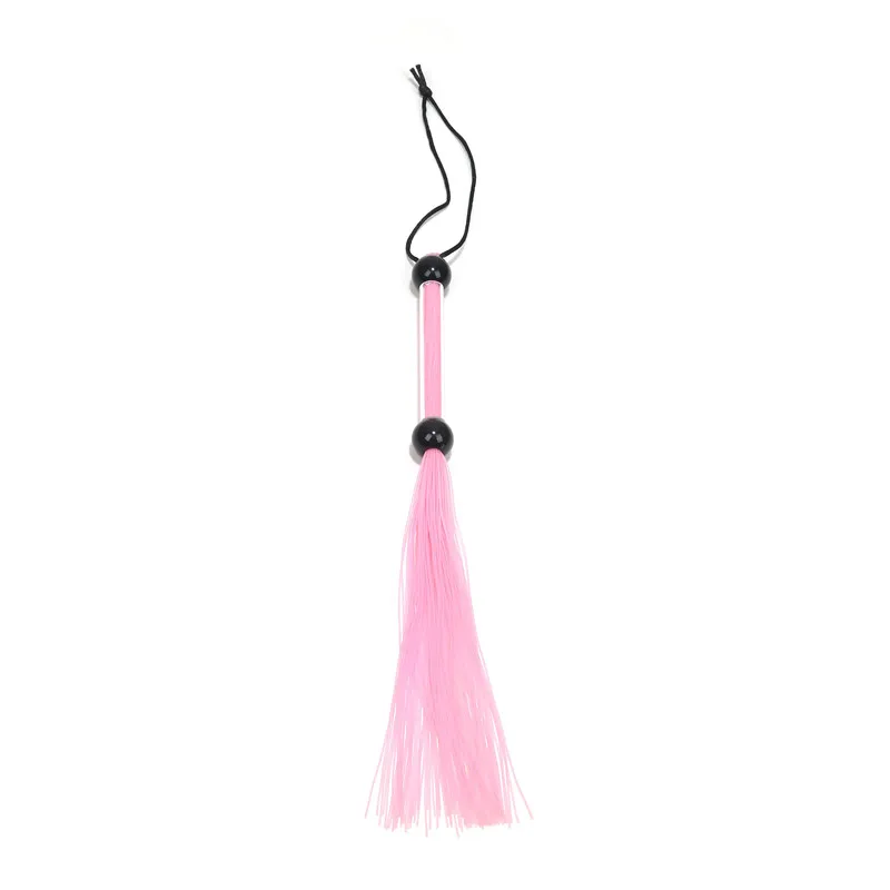 Newest Arrival Fashion Rubber Flogger Whip With Acrylic Handle Sex Spanking silicone Whips Sex Games Toys For Adult erotic toys5948395