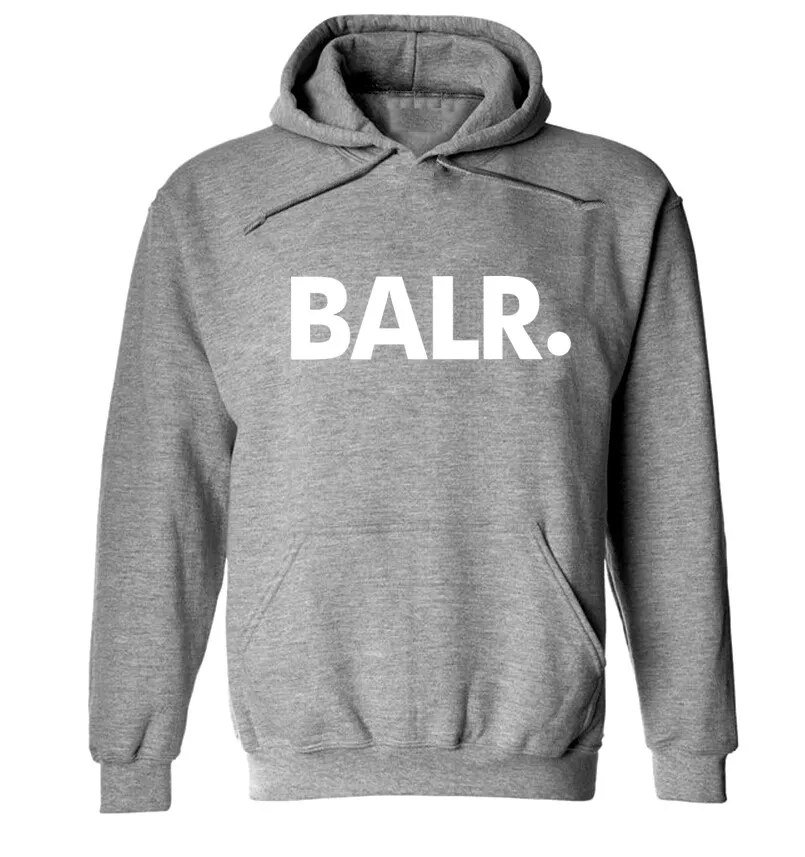 Men BALR Printed Fleece Hoodies Spring Autumn Winter Long Sleeved Hooded Tops Casual Hip  Pullover Punk Mens Sportswear Sweatshirt