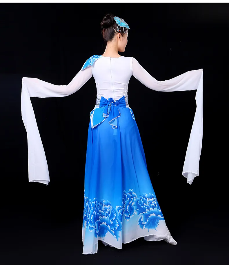 Classica dinastia Tang Hanfu Antica danza scenica Indossare abiti da danza popolare tradizionale cinese Costumi da danza orientali eleganti donne