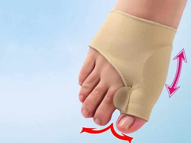 Brand New Bunion Toe Prostownica Gel Pad Rękawy Botki do stóp Pcha Palec Zależy Przed i po zabiegu Surgery Stopa