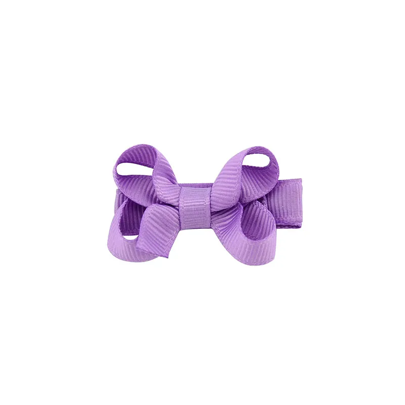 2inch Baby Bow Barrettes Hairpins Small Mini Grosgrain Ribbon Bows Hairgrips Girls Solid Whole Wrapped Safety Hairpin Clips Kids Hair Accessories KFJ89