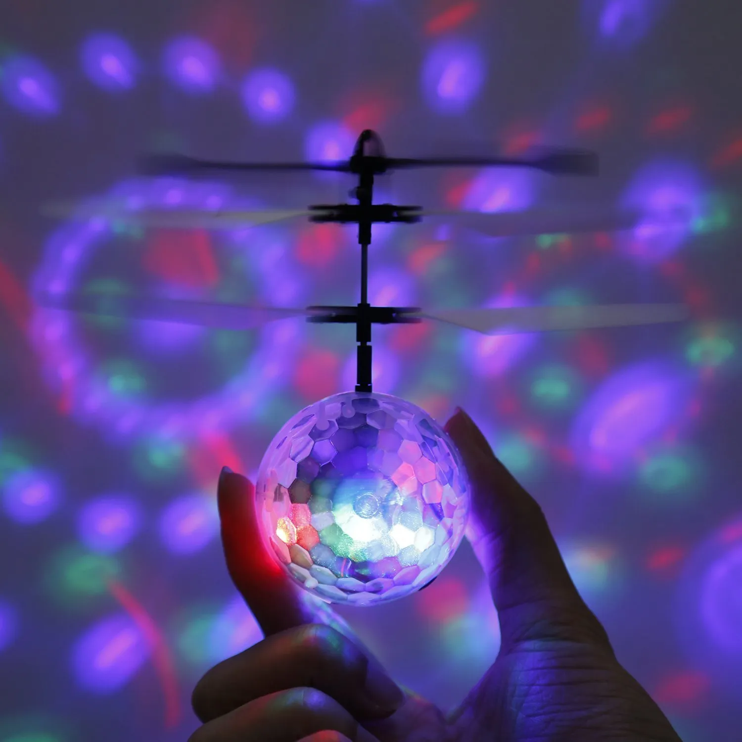 Novelty Lighting Christmas Gift Led Flying RC Helicopter Ball Children Toy Remote Control Flashing Light Aircraft Induction Boys Girls