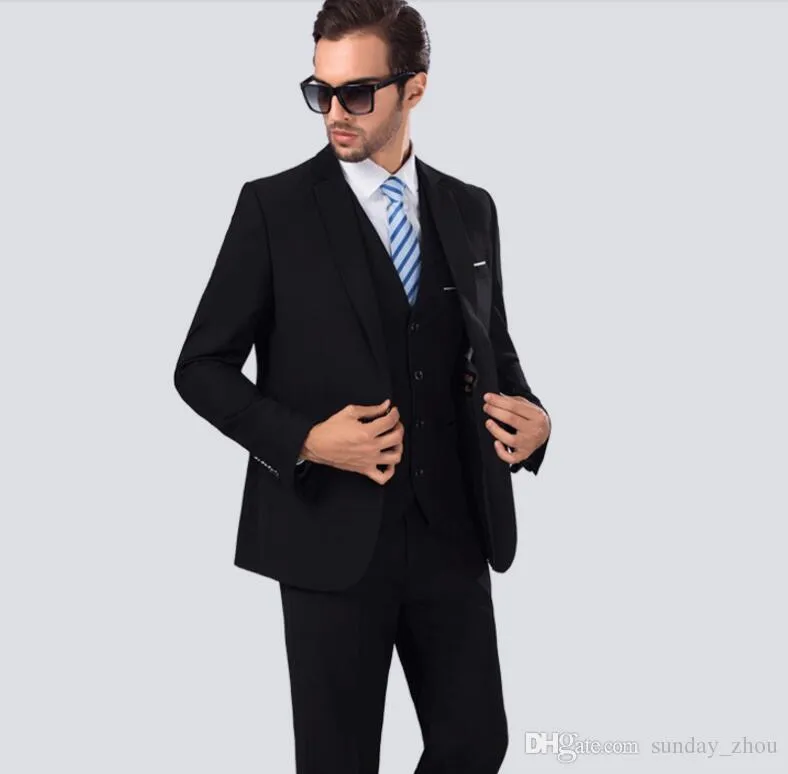 Os homens mais elegantes ternos de negócios de três peças formais terno do noivo mais recente design vinho vermelho terno para menjacket calças vest310x